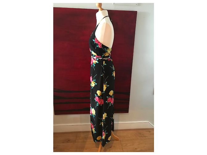 Autre Marque Blumen Maxi Neckholder-Kleid Mehrfarben - Ansicht 8