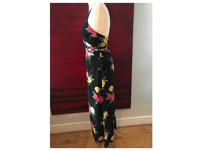 Autre Marque Blumen Maxi Neckholder-Kleid Mehrfarben - Ansicht 9
