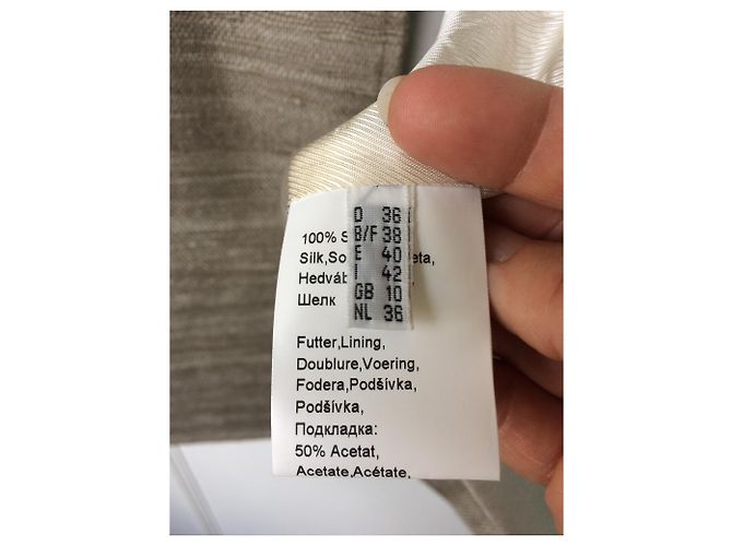 Autre Marque Abrigo estilo redingote de seda gris nvsco - vista 9