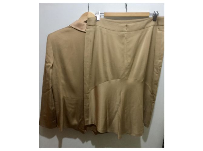 Conjunto de saia Escada marrom viscose e elastano - vista 13