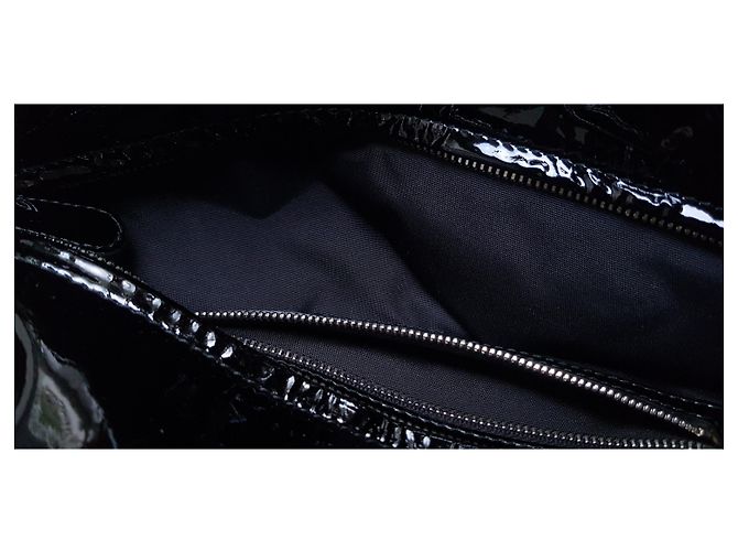 Borsa tote Dior in vernice nera Nero - vista 2
