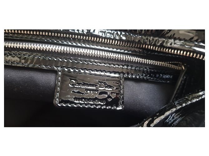 Borsa tote Dior in vernice nera Nero - vista 3