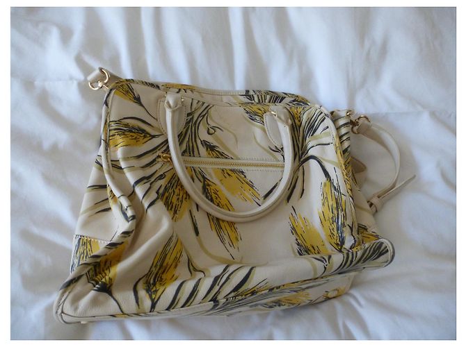 Borsa a mano Tory Burch in pelle crema - vista 2