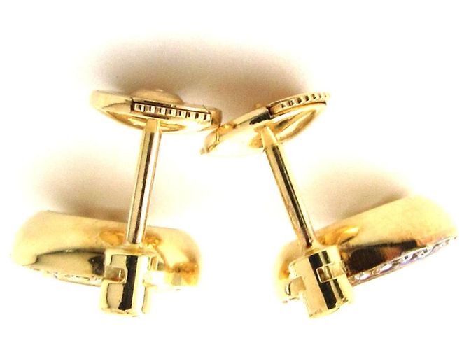 Chopard 18Pendientes Happy Diamonds de oro amarillo K - vista 2