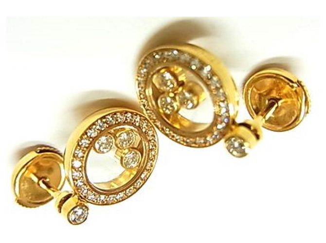 Chopard 18Pendientes Happy Diamonds de oro amarillo K - vista 3