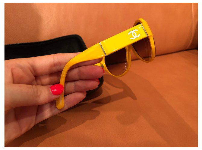 Chanel Gafas de sol Amarillo - vista 5