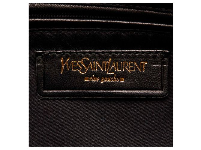 Yves Saint Laurent Borsa tote Downtown YSL in vernice nera - vista 6