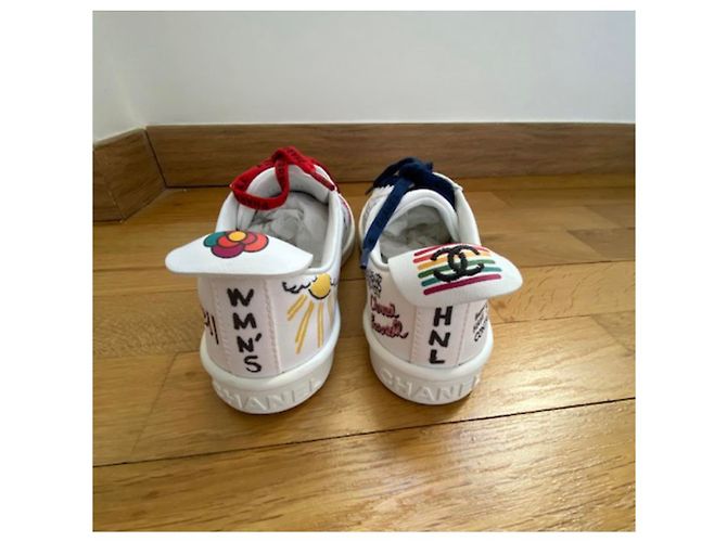 Cambon Sneakers Chanel Pharell Williams Bianco - vista 3