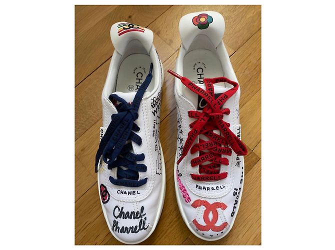 Cambon Sneakers Chanel Pharell Williams Bianco - vista 6