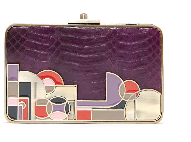 Shanghai Tang BORSA PREZIOSA VIOLA Porpora - vista 2
