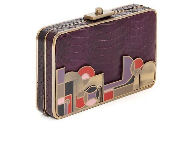 Shanghai Tang BORSA PREZIOSA VIOLA Porpora - vista 3