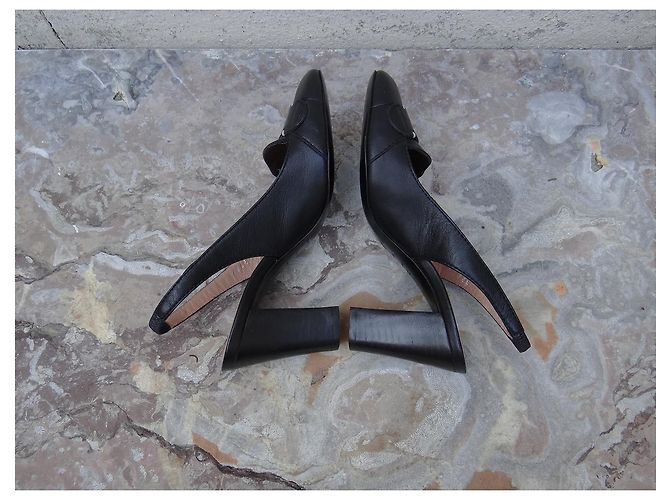 Décolleté Sergio Rossi in pelle nera 34.5 Nero - vista 5