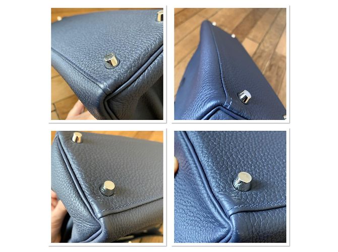 Hermès hermes kelly 32 restituito blu notte blu Blu navy - vista 10