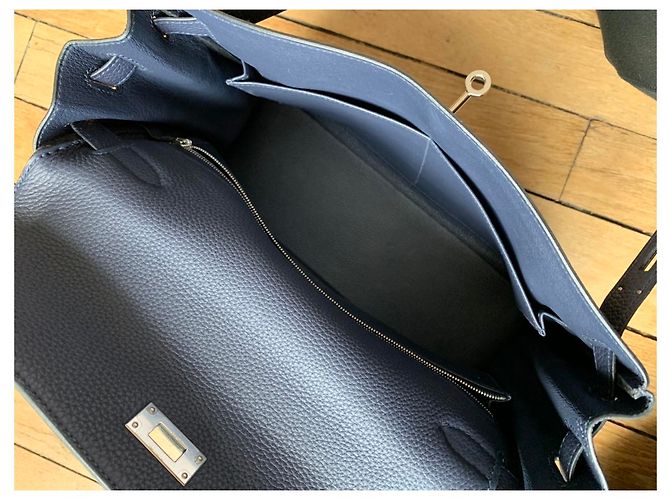 Hermès hermes kelly 32 restituito blu notte blu Blu navy - vista 5