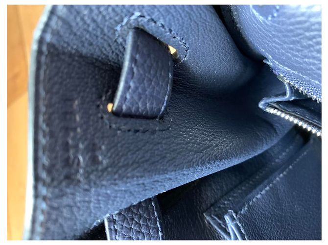 Hermès hermes kelly 32 restituito blu notte blu Blu navy - vista 6