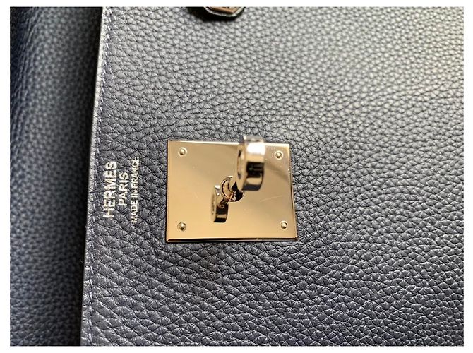 Hermès hermes kelly 32 restituito blu notte blu Blu navy - vista 7