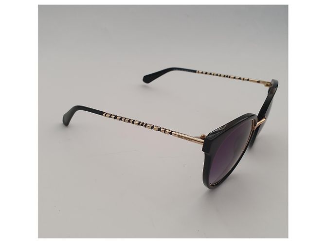 Occhiali da sole Balmain cat eye neri e oro Nero - vista 2