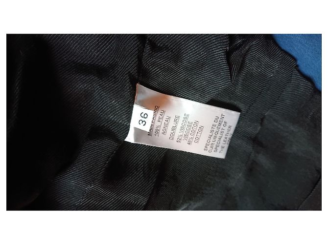 Chaqueta Balmain Perfecto de cordero azul oscuro - vista 11