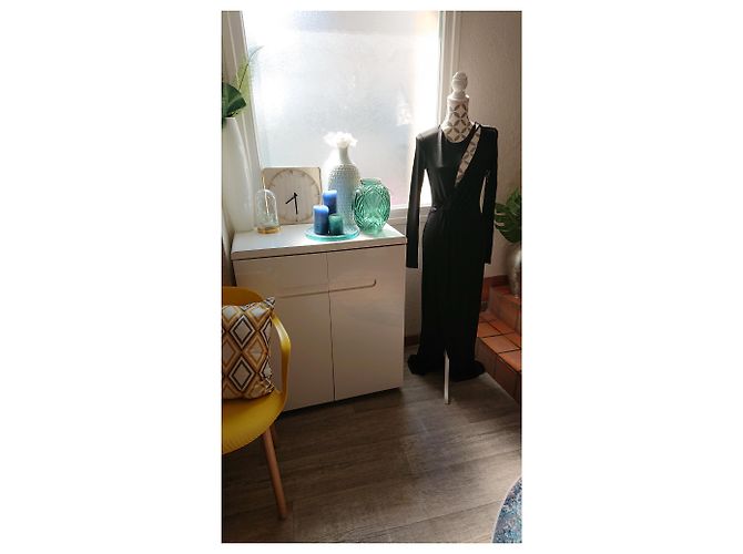 Balmain Schwarzes Mesh Kleid mit Schlitz und langen Ärmeln - Ansicht 11
