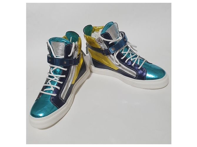 Giuseppe Zanotti Bohemia Cielo Sneaker aus Leder Mehrfarben - Ansicht 4