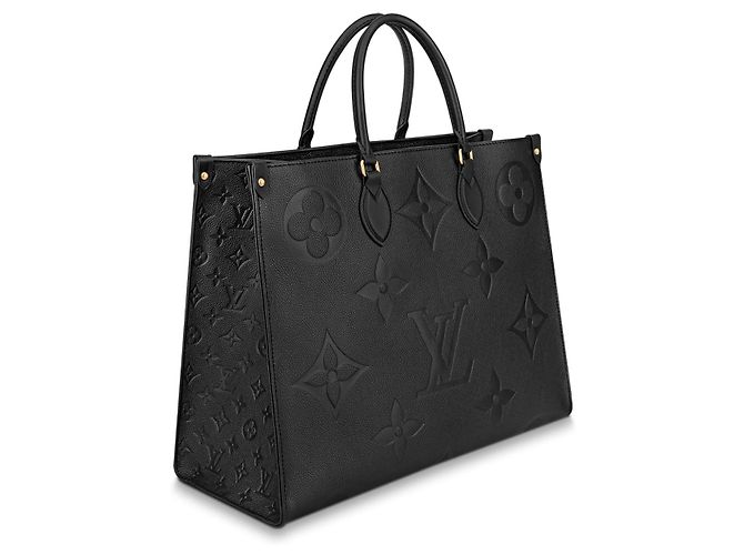 Louis Vuitton Onthego GM Monogramma Empreinte Pelle Nera Nero - vista 2