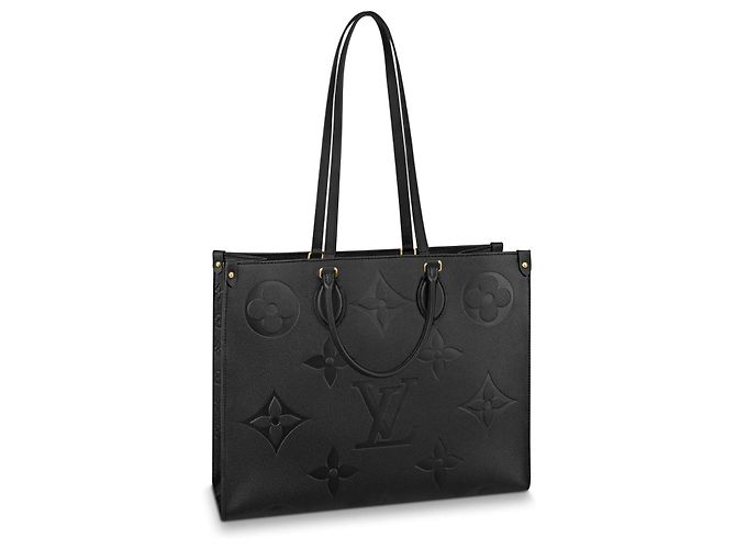 Louis Vuitton Onthego GM Monogramma Empreinte Pelle Nera Nero - vista 4