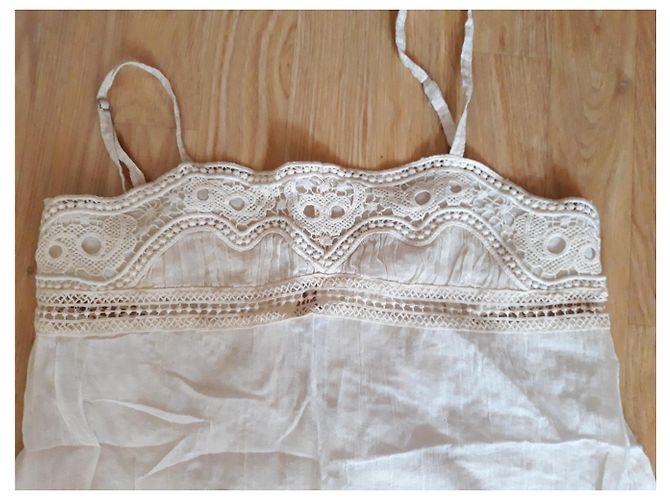Top Maje Beige de Algodón con Correas Ajustables - vista 2