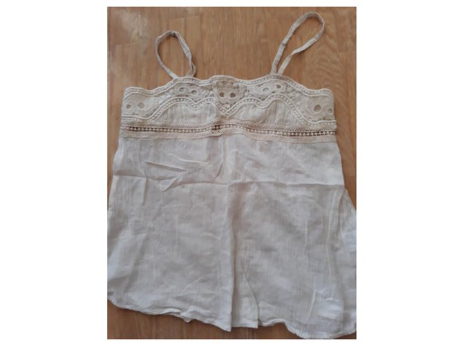 Top Maje Beige de Algodón con Correas Ajustables - vista 5