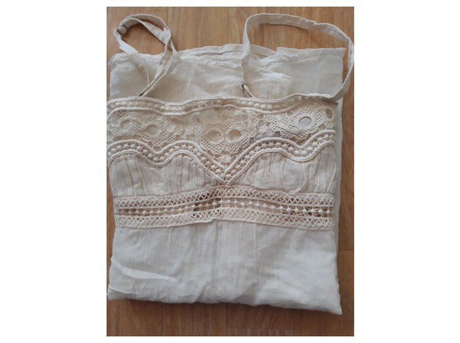 Top Maje Beige de Algodón con Correas Ajustables - vista 8