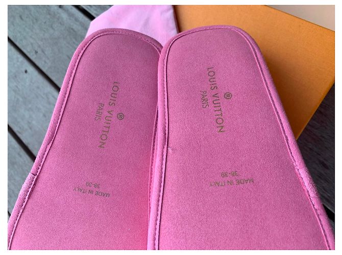 Mule plate lv suite louis vuitton 38 39 Rosa - vista 3