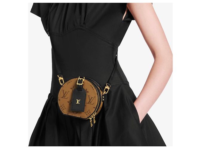 Louis Vuitton Mini Boite Chapeau Borsa a mano in pelle marrone - vista 6
