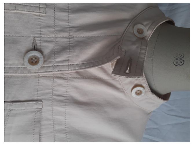 Autre Marque Chaqueta sahariana New Man de algodón beige - vista 5