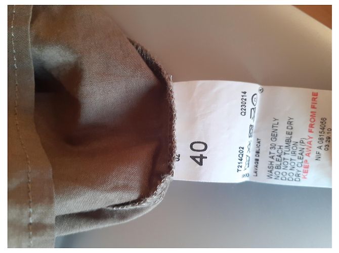 Autre Marque Vestido IKKS de algodón caqui - vista 4