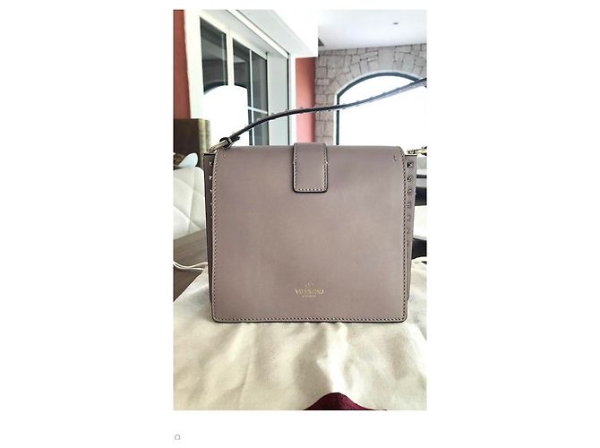 Borsa Valentino Garavani in pelle beige - vista 2
