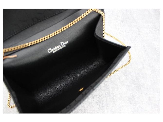 Borsa a tracolla Christian Dior in tela e pelle blu - vista 2