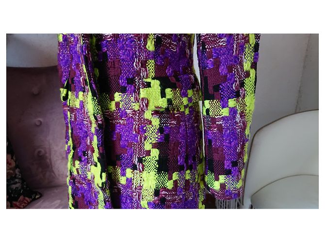 Balmain Multicolored Houndstooth Wool Coat Multiple colors - view 11