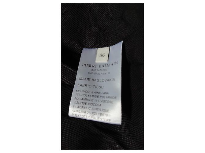 Balmain Multicolored Houndstooth Wool Coat Multiple colors - view 4