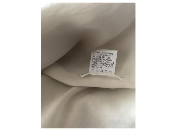Giacca Brunello Cucinelli in pelle di struzzo beige - vista 12