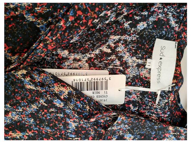 Autre Marque Camicia Sud Express Swans nera in viscosa Nero - vista 2