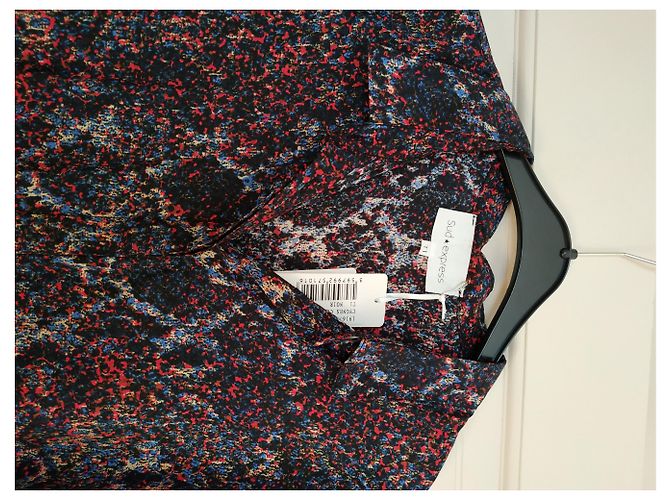 Autre Marque Camicia Sud Express Swans nera in viscosa Nero - vista 4