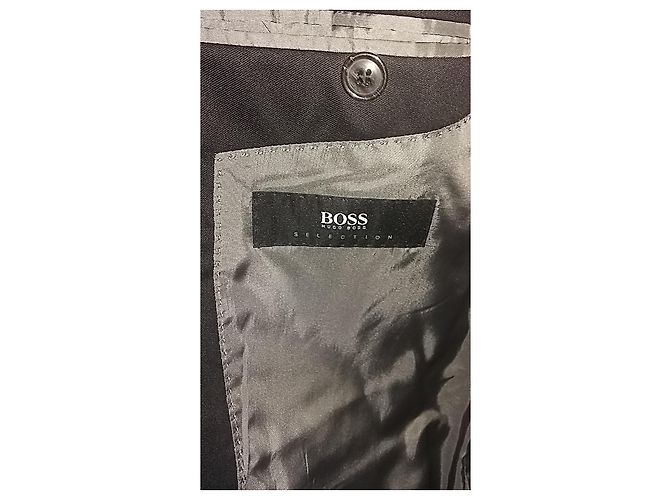 Autre Marque Hugo Boss Black Wool Wedding Suit Size 48 - view 2