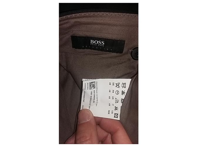 Autre Marque Hugo Boss Black Wool Wedding Suit Size 48 - view 4
