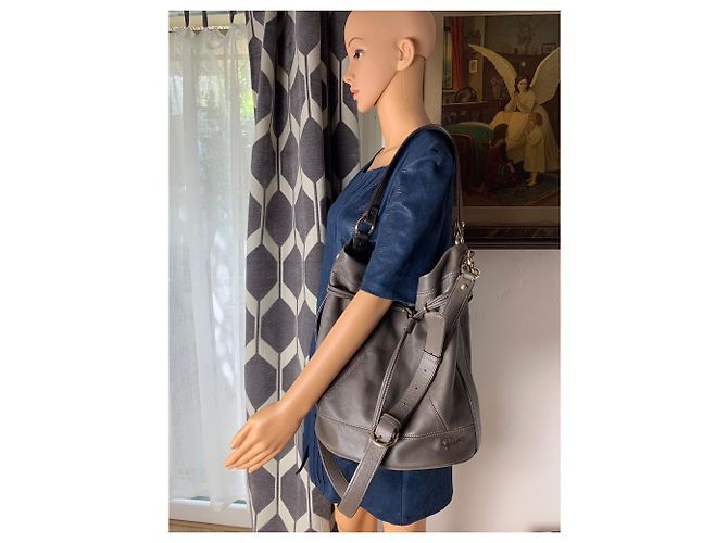 Borsa a mano Lancel Miss Elsa in pelle taupe - vista 2