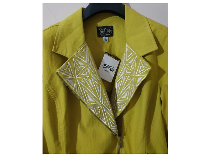 Bob Mackie Jacke Gelb Baumwolle Polyester XXL - Ansicht 3