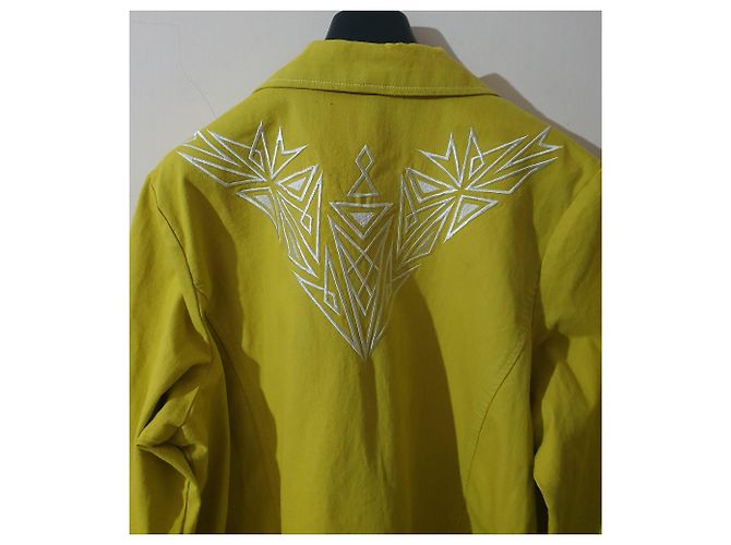 Bob Mackie Jacke Gelb Baumwolle Polyester XXL - Ansicht 6