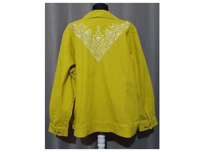 Bob Mackie Jacke Gelb Baumwolle Polyester XXL - Ansicht 8