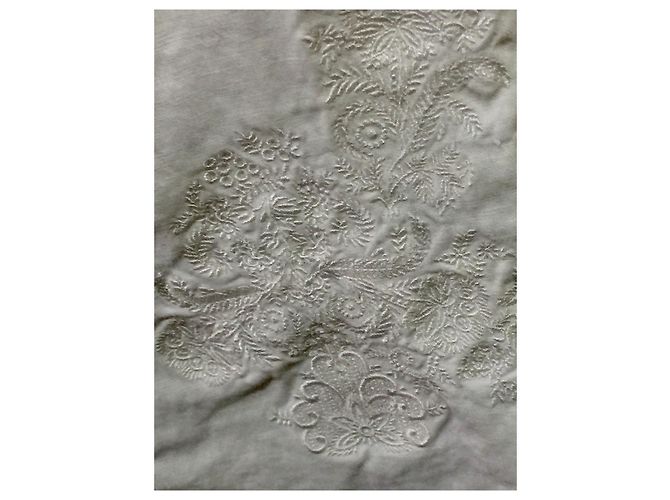 Burberry Falda de lino bordada Blanco - vista 2