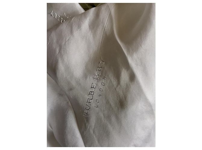 Burberry Falda de lino bordada Blanco - vista 6