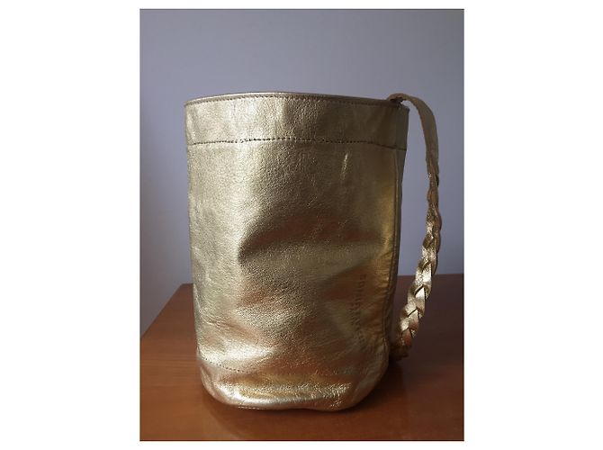 Borsa a secchiello Sonia Rykiel in pelle dorata D'oro - vista 3