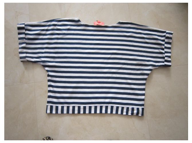 Camiseta Manoush de algodón a rayas azules y blancas Multicolor - vista 3